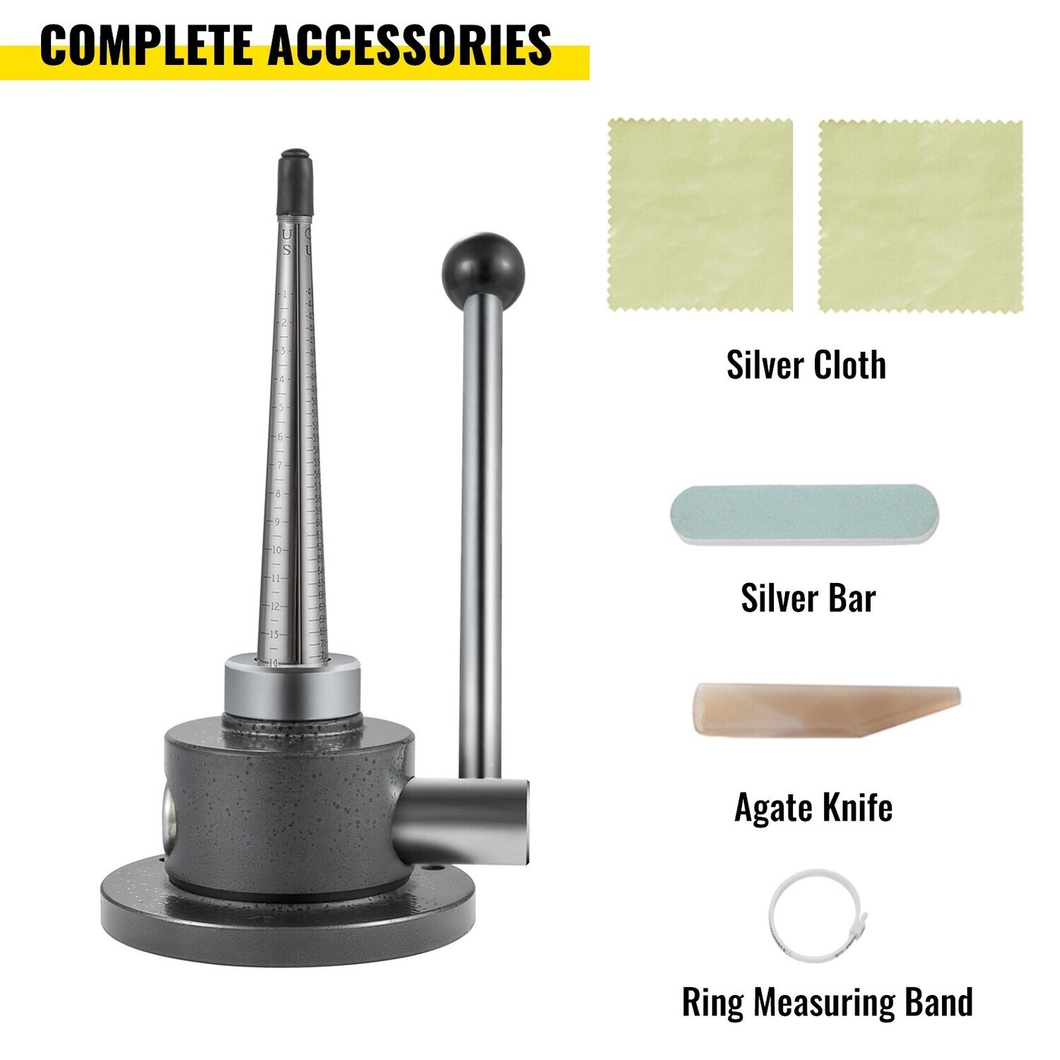 Coin, Iron &amp; Ring Nodular Stretcher, U.S. Sizes 1-14, Ring Stretcher Tool for Jewelry Repair and Store Use