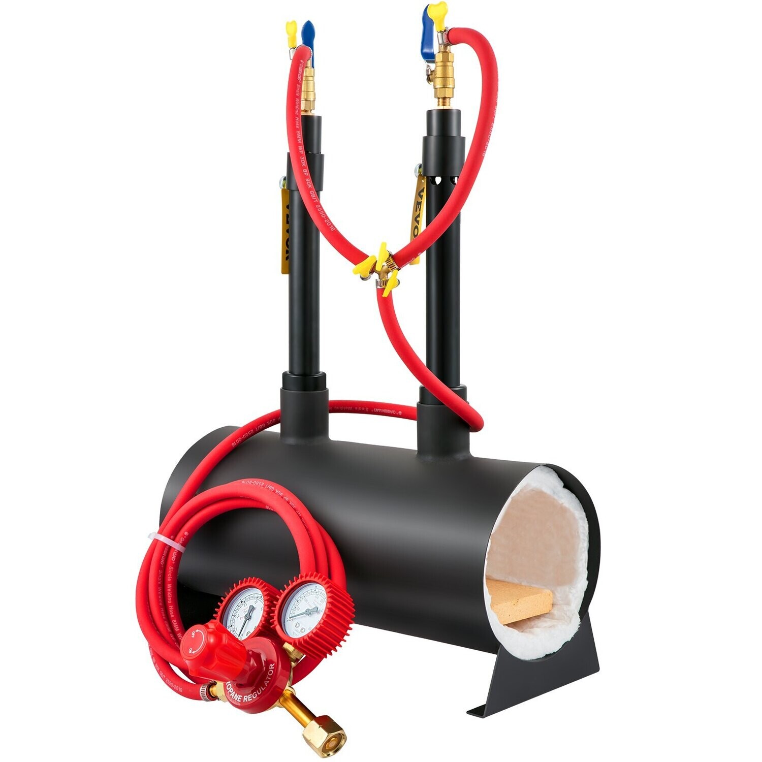 Portable Dual Gas Propane Forge Furnace Burners Metal Tool Making [ROUND]