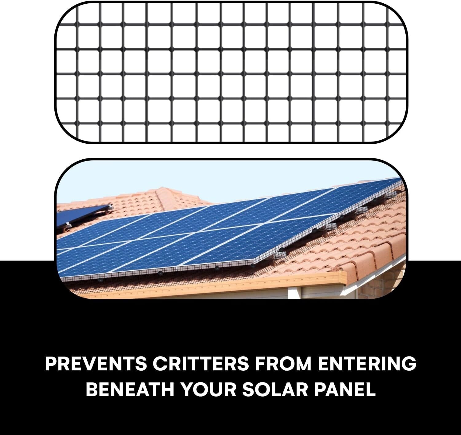 Solar Panel Wire Mesh Critter Guard Kit