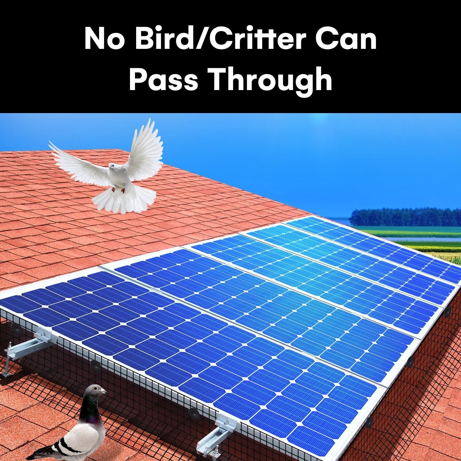 Solar Panel Wire Mesh Critter Guard Kit