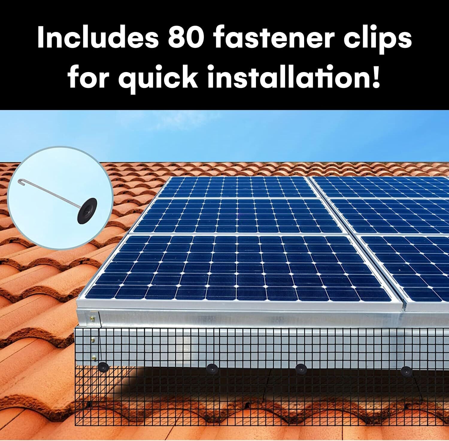 Solar Panel Wire Mesh Critter Guard Kit