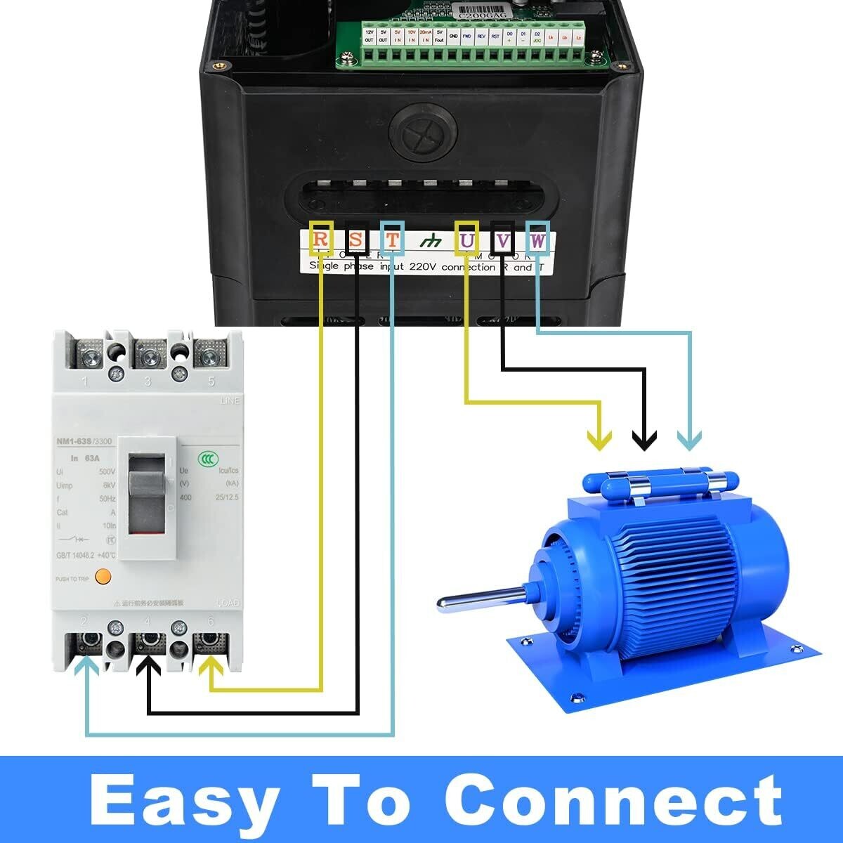 Inverter Converter with Variable Frequency Drive 220V 4KW 5.5HP CNC Motor