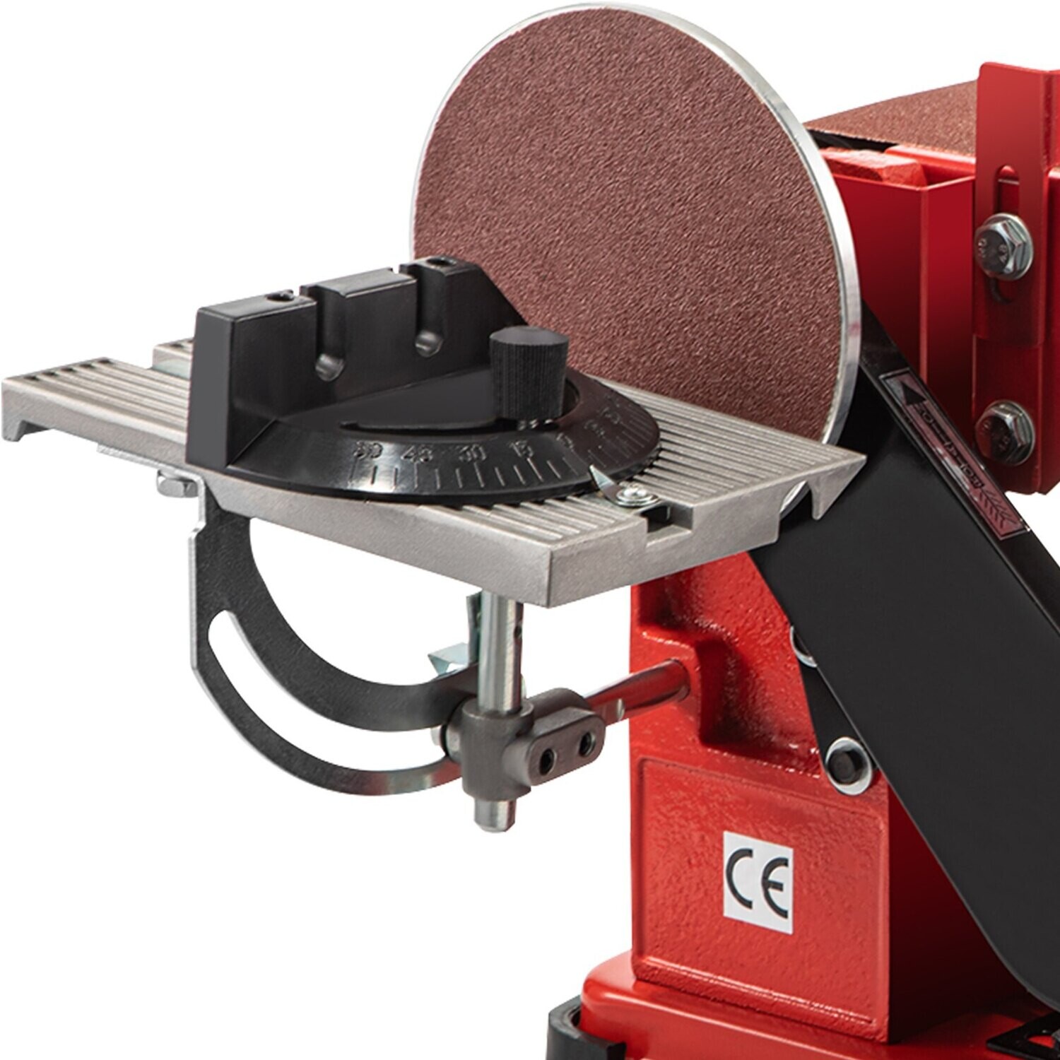 1420 r/min Adjustable Electric Bench Belt Sander – 4&quot; x 36&quot; with 6&quot; Disc, Includes 4 Rubber Foot Pads &amp; Combo