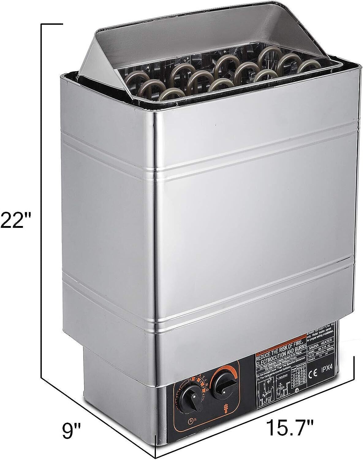 Adjustable 8kW Wet &amp; Dry Heater Stove - Durable Temperature Control with Internal System for Efficient Heating and Versatile Use