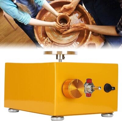 Manual Ceramic Clay Machine 30w Mini Pottery Wheel Machine 2000rpm Yellow