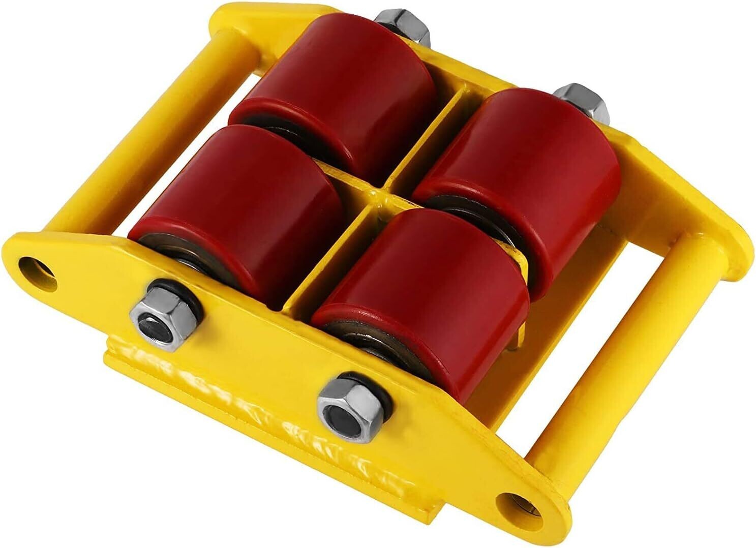 6t Yellow Dolly Skate Industrial Machinery Mover with 360° Rotation - Heavy-Duty Capacity of 13,200 lbs for Easy Equipment Transport