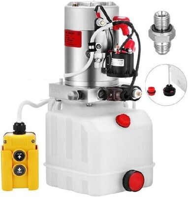 Dump Trailer Lifting Remote Crane – 4 Quart Single Acting Hydraulic Pump for Efficient Lifting and Tipping Operations