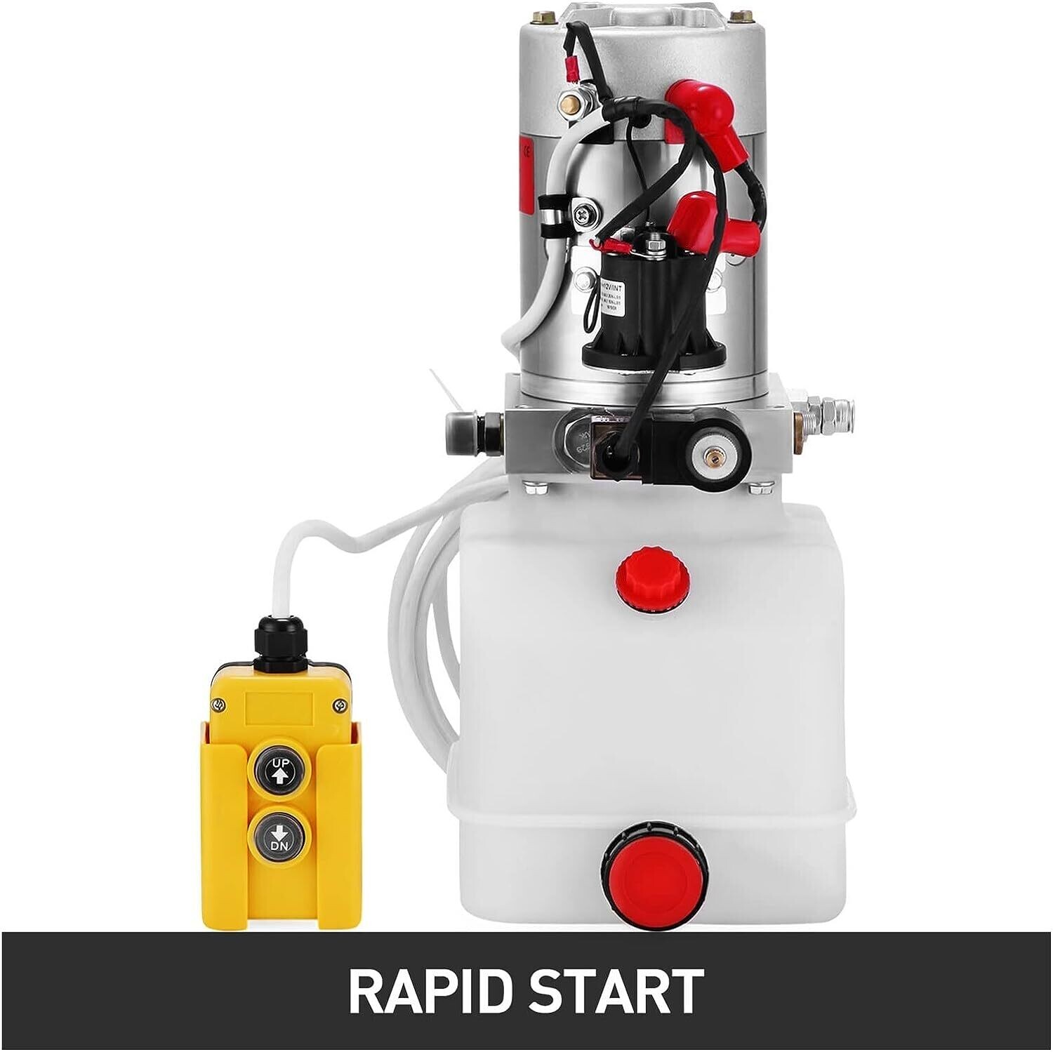 Dump Trailer Lifting Remote Crane – 4 Quart Single Acting Hydraulic Pump for Efficient Lifting and Tipping Operations