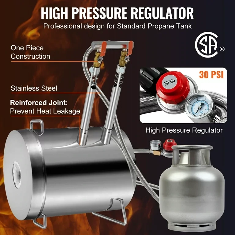Melting Furnace Kit with Double Burners for 12KG of Propane
