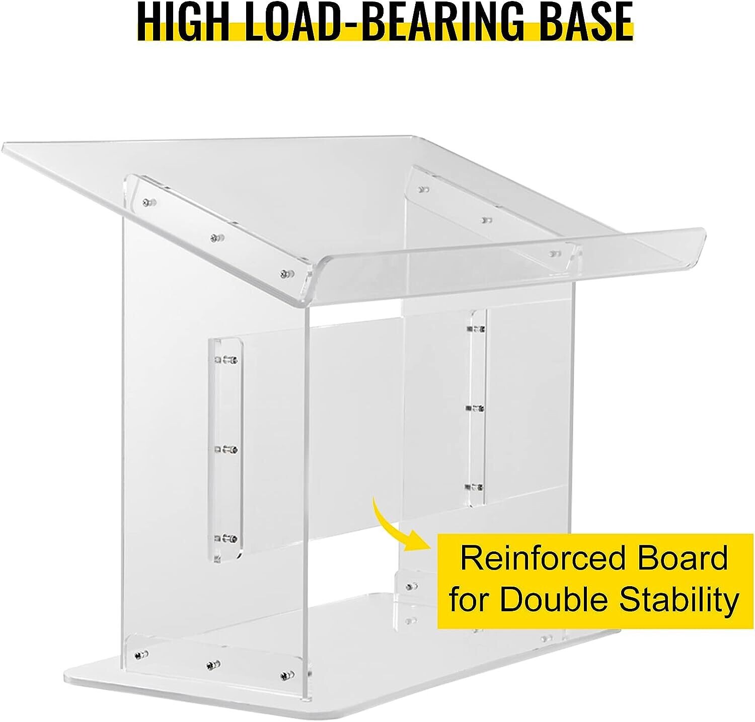 Surface Acrylic 19.5&quot; tall plexiglass podium Podium Acrylic Table 27&quot;x13.7