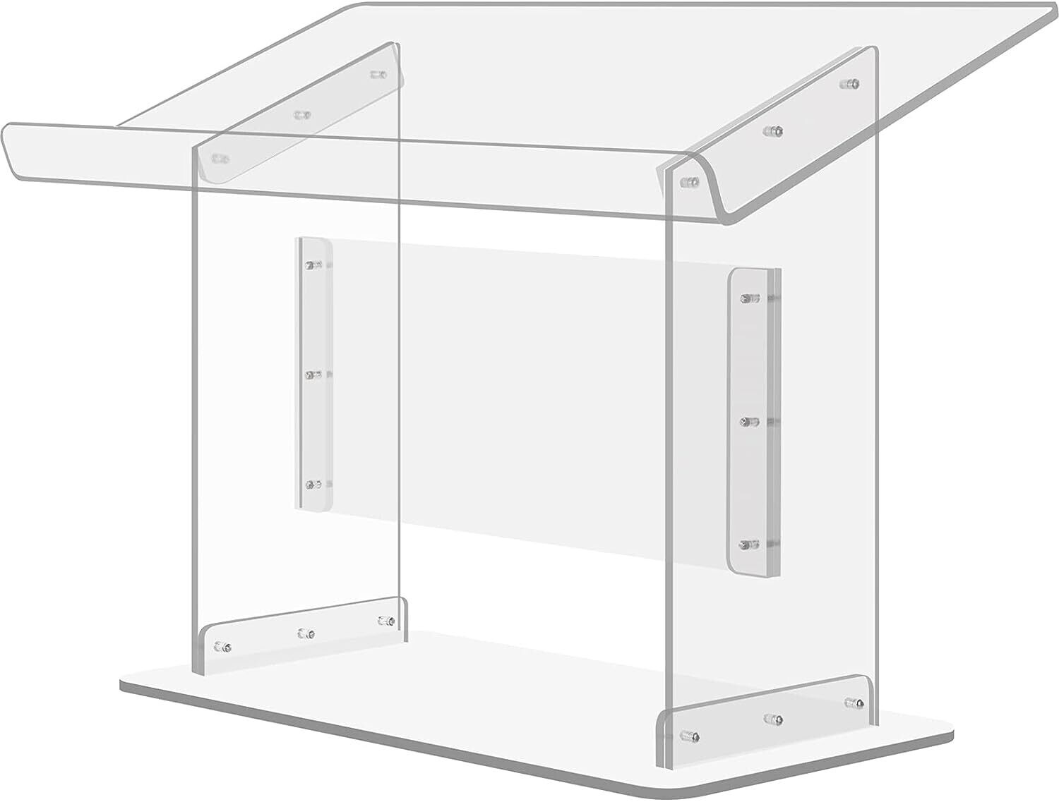 Surface Acrylic 19.5" tall plexiglass podium Podium Acrylic Table 27"x13.7"