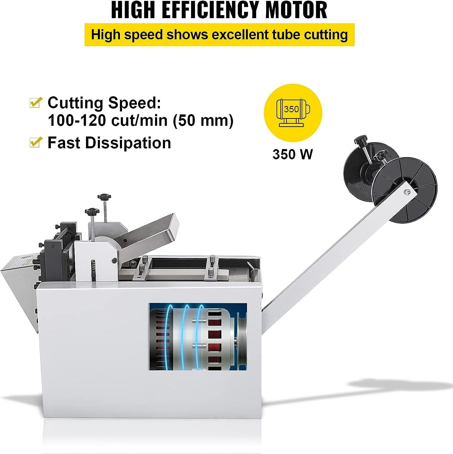 Automatic Heat-shrink Tube Cable Pipe Cutter Cutting Machine +  Automatic Cold Tape Cutting Machine Digital Belt