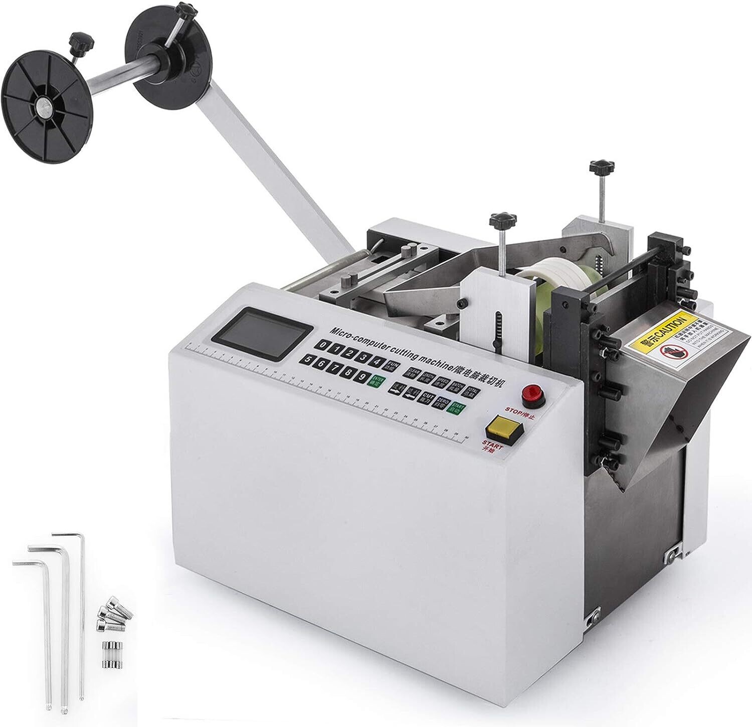 Automatic Heat-shrink Tube Cable Pipe Cutter Cutting Machine +  Automatic Cold Tape Cutting Machine Digital Belt