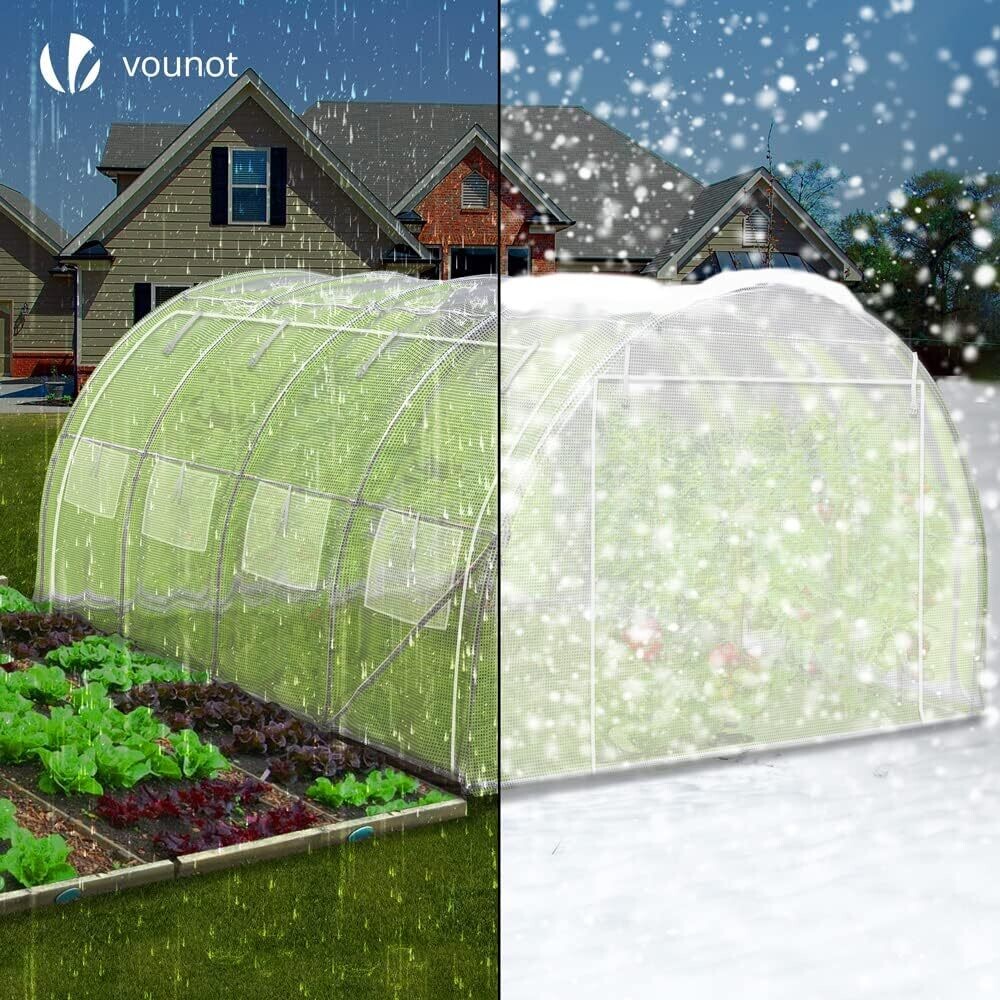 Polytunnel Greenhouse 4x3x2m 12m² Poly Tunnels Gardening Walk