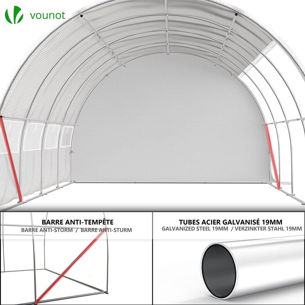 Polytunnel Greenhouse 4x3x2m 12m² Poly Tunnels Gardening Walk