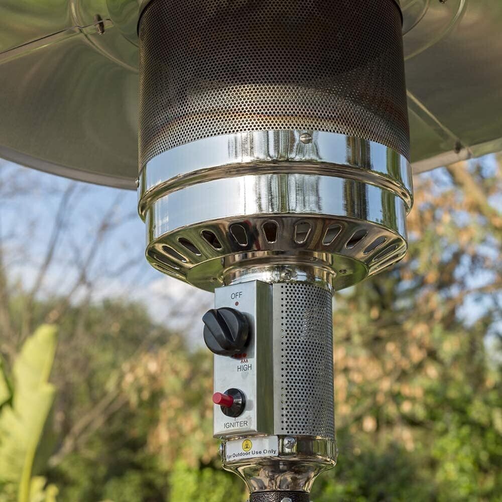 Outdoor Patio Gas Heater Garden, Camp, BBQ Parties Stainless Steel Pyramid Style