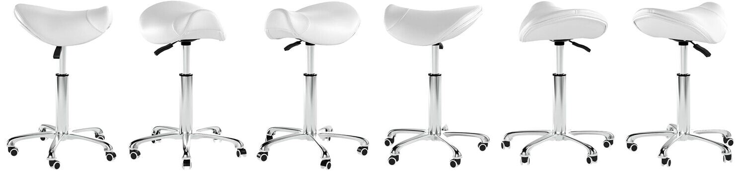 Adjustable Hydraulic Saddle Stool - Massage Rolling Work Chair with Wheels, Ideal for Beauty Salons, Kitchens, and Spas for Comfort and Mobility