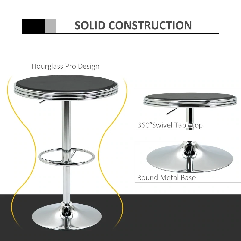 Outdoor and Indoor Round Cafe Bistro Restaurant Table