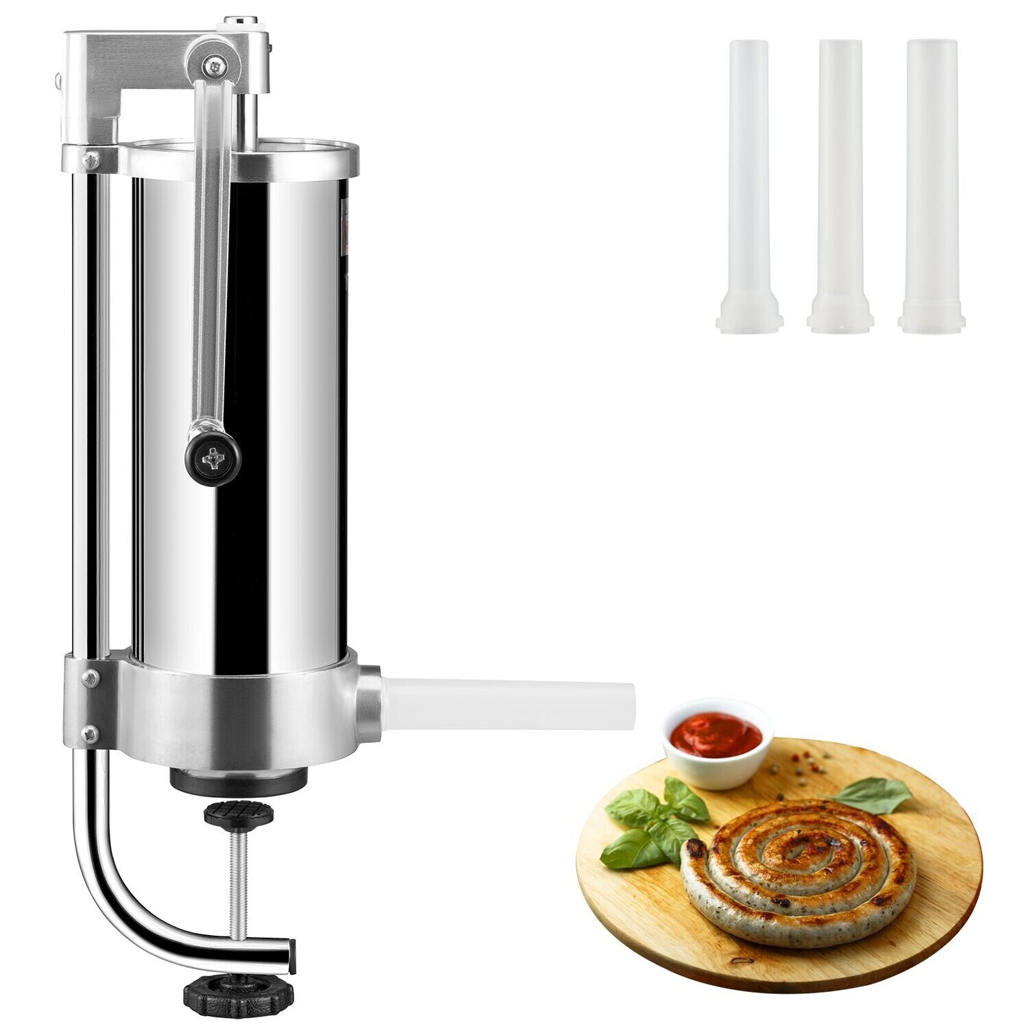 Commercial Manual Stainless Steel Vertical Sausage Stuffer, Filling Machine
