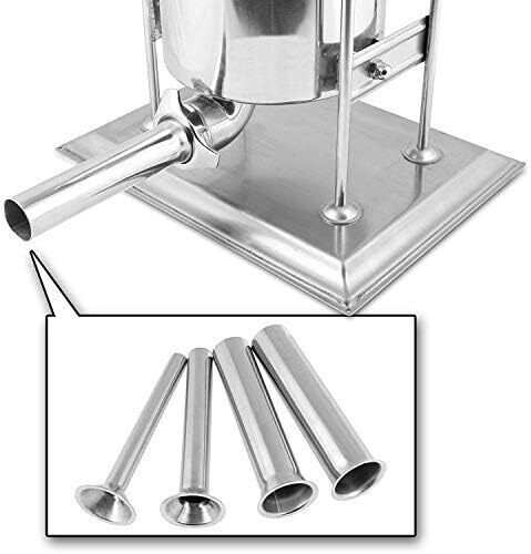 Commercial Electric Meat Maker Sausage Stuffer, Stainless Steel, Efficient Filling Machine for Butchers and Kitchens.