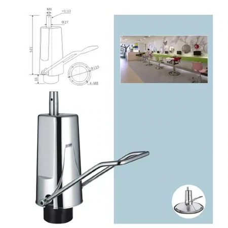 Premium Replacement Hydraulic Pump Cylinder for Metal Barber Chair – Heavy-Duty Adjustable Hydraulic Lift Mechanism for Salon and Barber Shop Chairs – Easy Installation and Durable Design