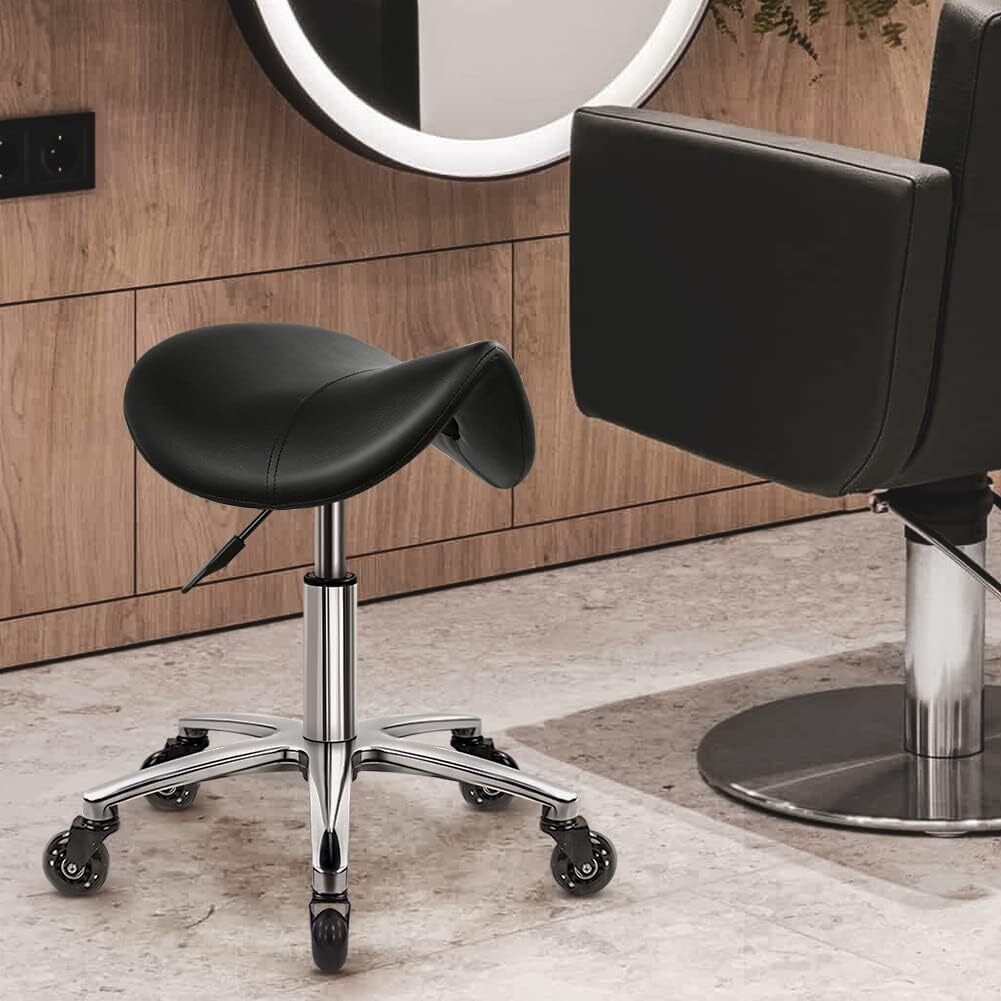 Hydraulic Saddle Salon Stool Massage Chair with Adjustable Height for Comfortable Salon and Spa Use
