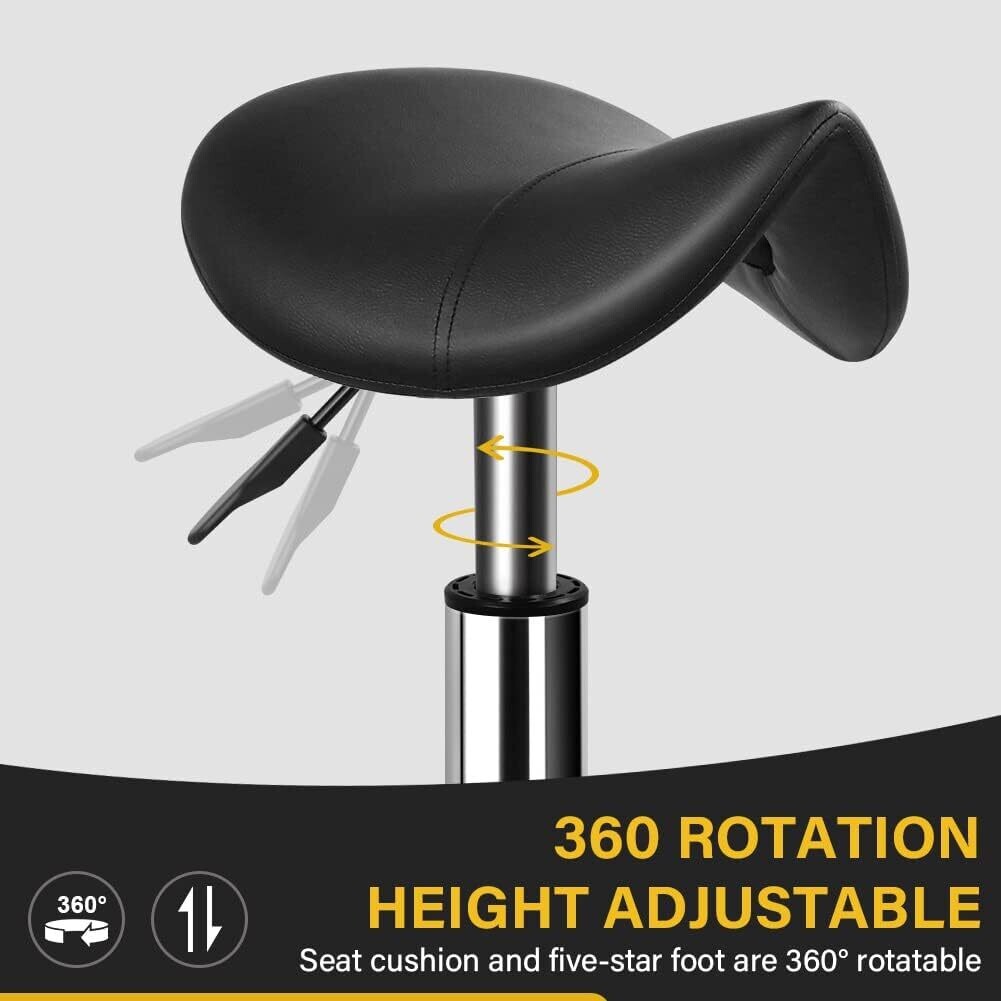 Hydraulic Saddle Salon Stool Massage Chair with Adjustable Height for Comfortable Salon and Spa Use