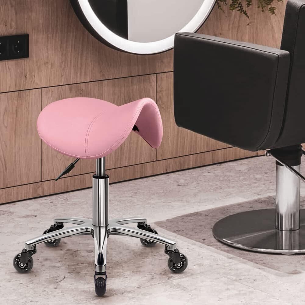 Hydraulic Saddle Salon Stool Massage Chair with Adjustable Height for Comfortable Salon and Spa Use