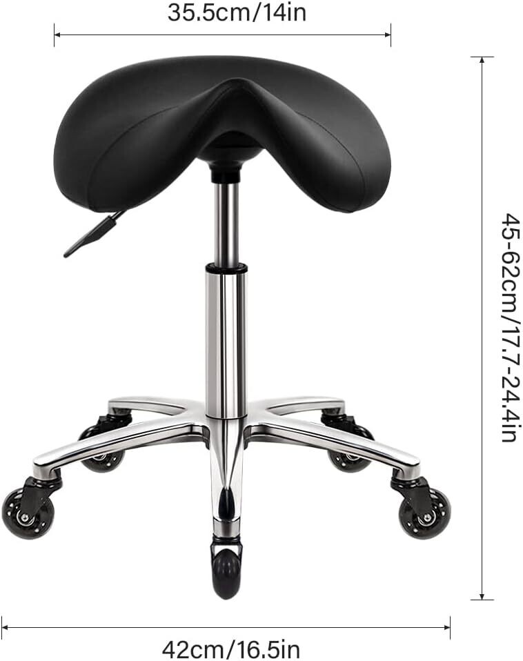 Hydraulic Saddle Salon Stool Massage Chair with Adjustable Height for Comfortable Salon and Spa Use