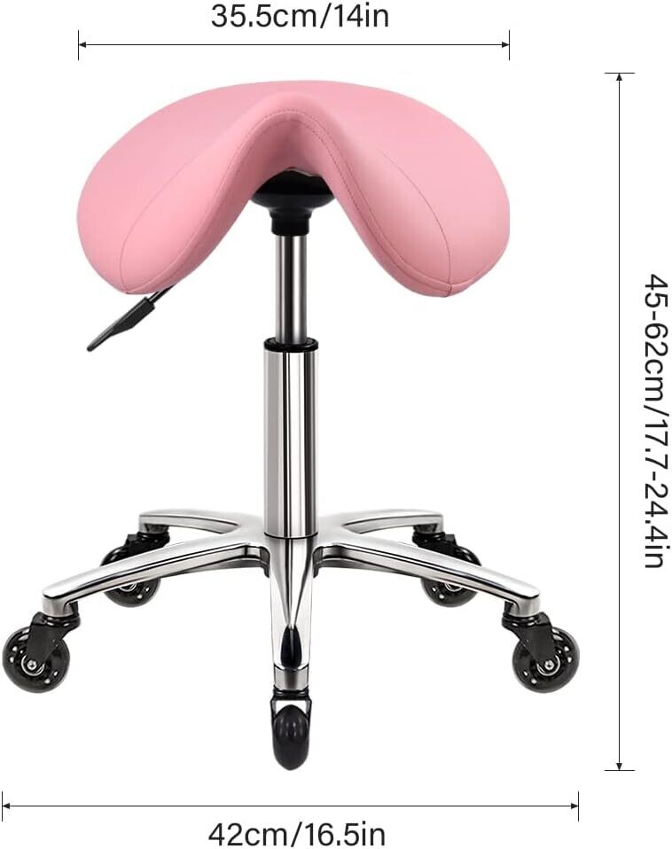 Hydraulic Saddle Salon Stool Massage Chair with Adjustable Height for Comfortable Salon and Spa Use