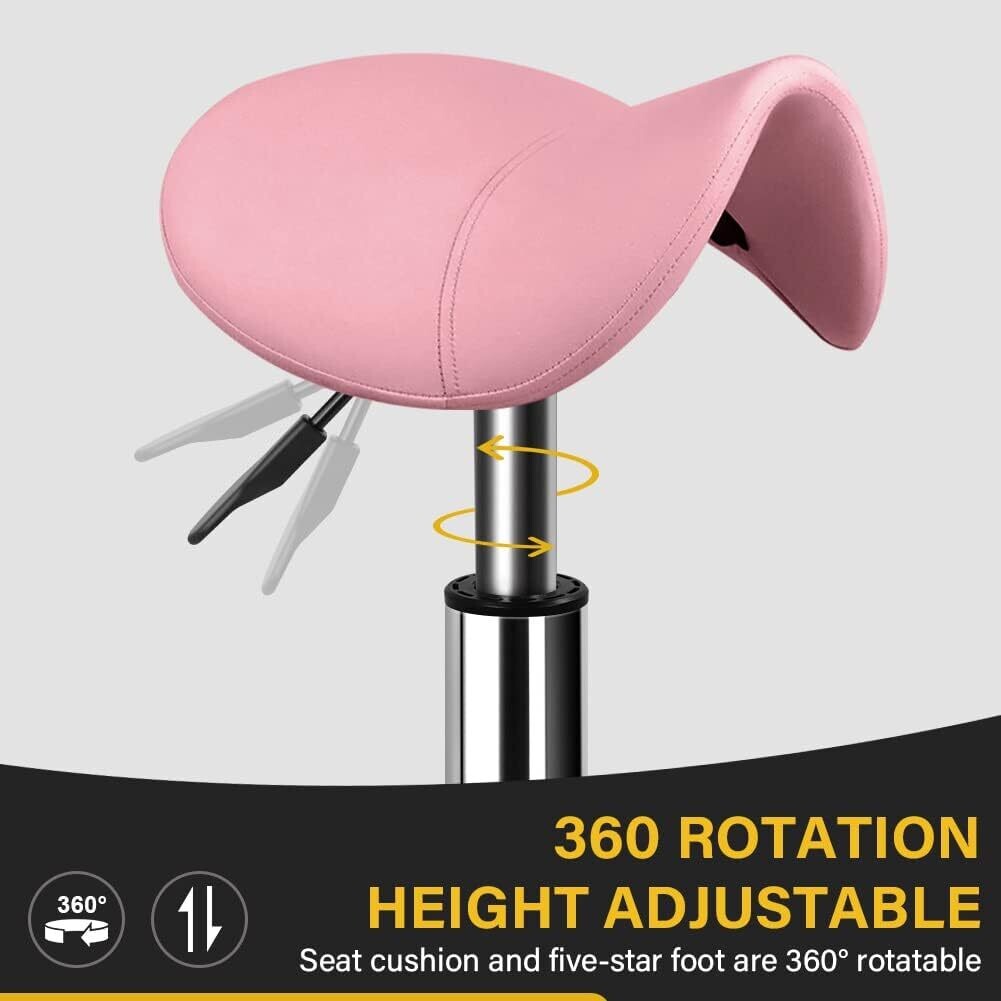 Hydraulic Saddle Salon Stool Massage Chair with Adjustable Height for Comfortable Salon and Spa Use
