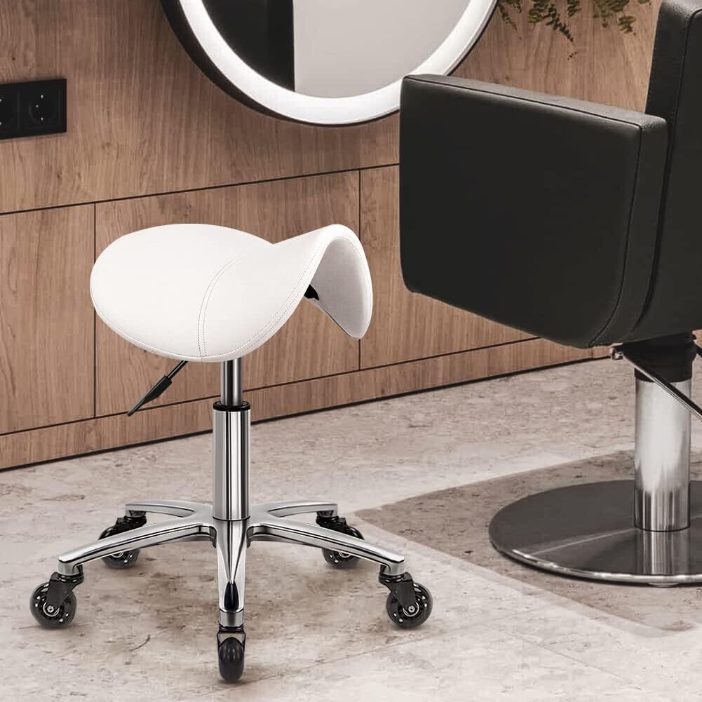 Hydraulic Saddle Salon Stool Massage Chair with Adjustable Height for Comfortable Salon and Spa Use
