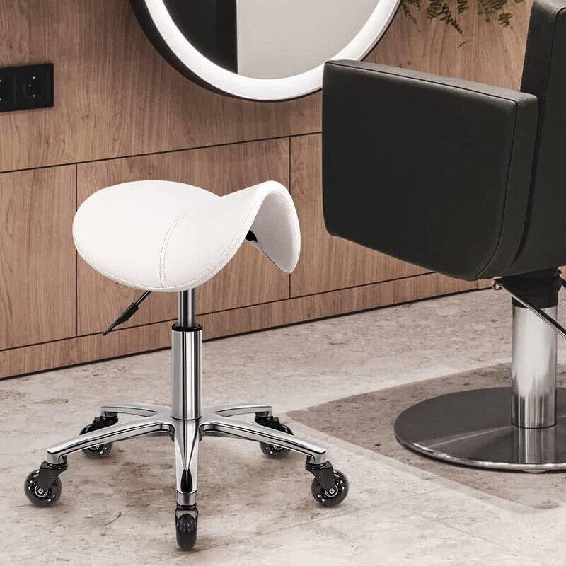 Hydraulic Saddle Salon Stool Massage Chair with Adjustable Height for Comfortable Salon and Spa Use