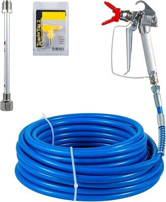 Airless Paint Spray Kit with 50 Feet Blue Hose – High Pressure Sprayer for Smooth, Even Coating