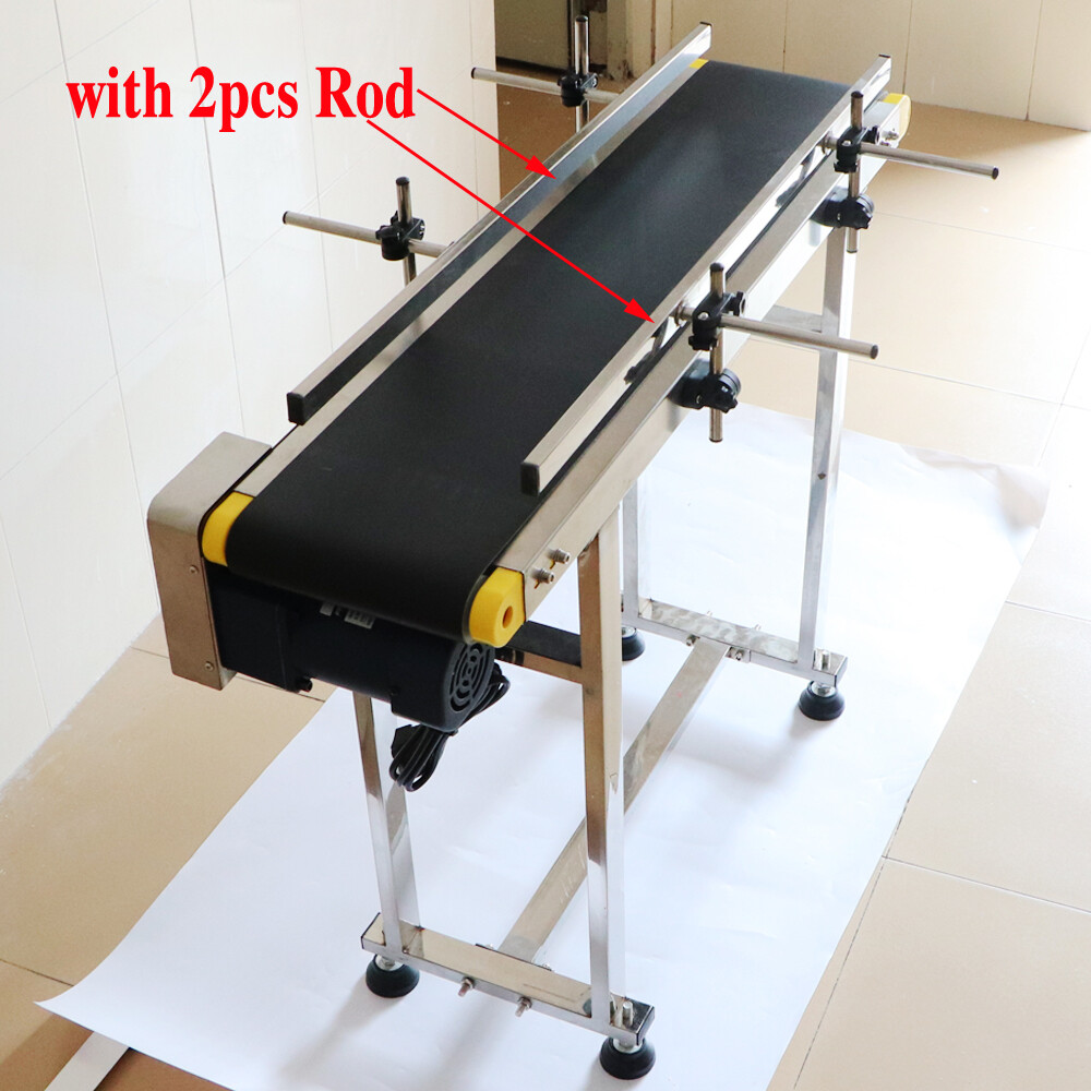 Commercial Steel Conveyor Belt Machine – Automatic Electric Conveyor with Adjustable Guardrail, 200-500mm Width, Ideal for Efficient Material Transport