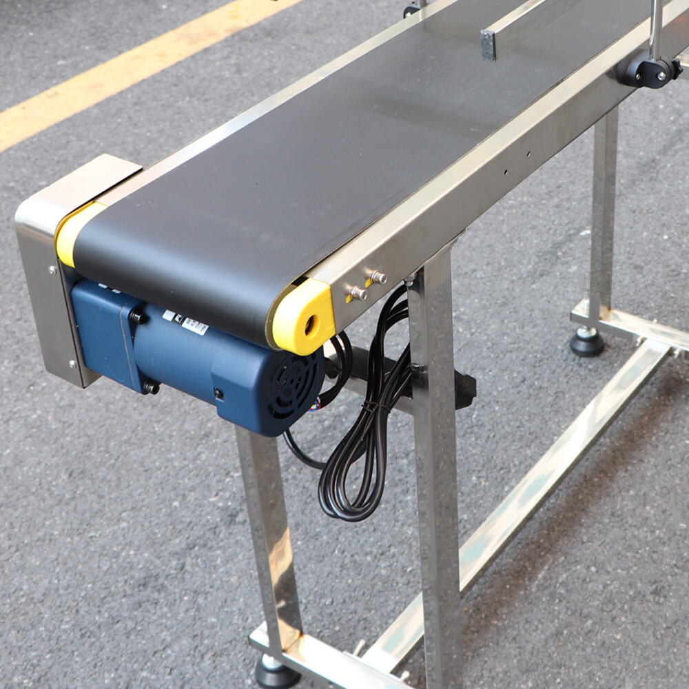 Commercial Steel Conveyor Belt Machine – Automatic Electric Conveyor with Adjustable Guardrail, 200-500mm Width, Ideal for Efficient Material Transport