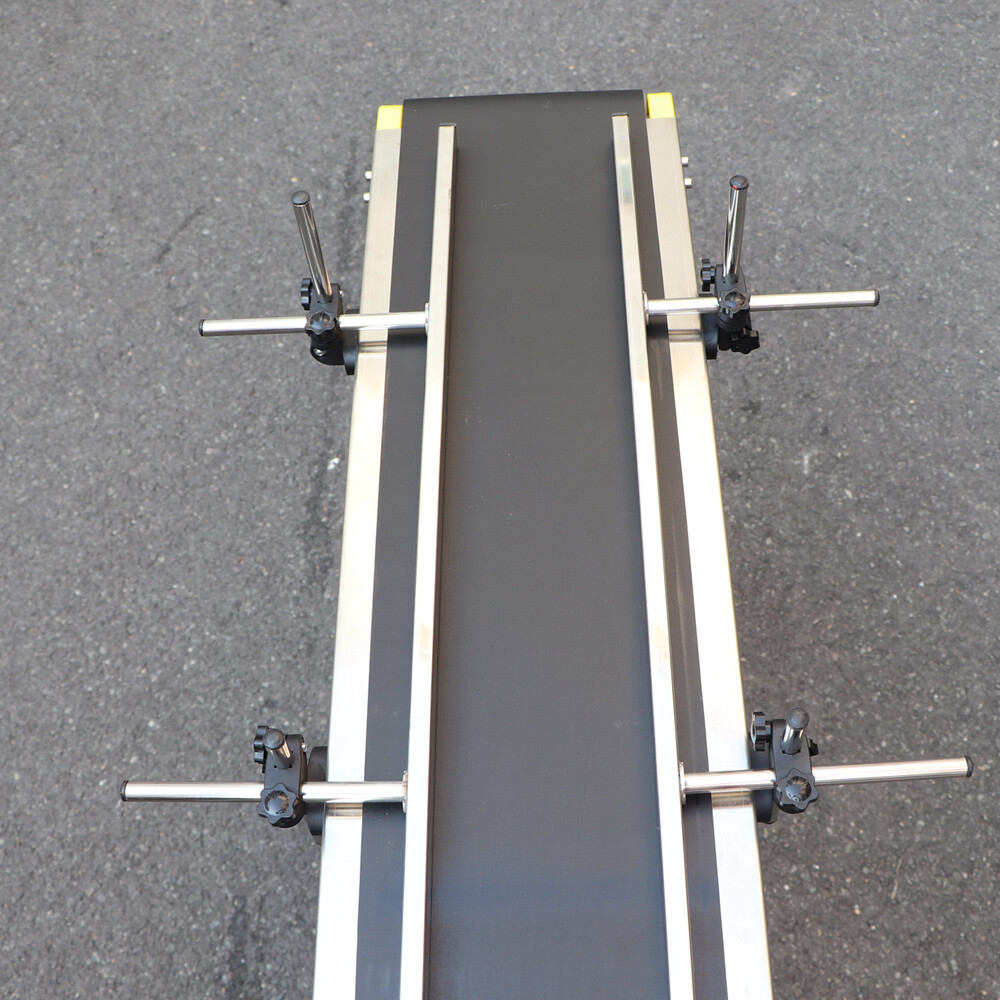 Commercial Steel Conveyor Belt Machine – Automatic Electric Conveyor with Adjustable Guardrail, 200-500mm Width, Ideal for Efficient Material Transport