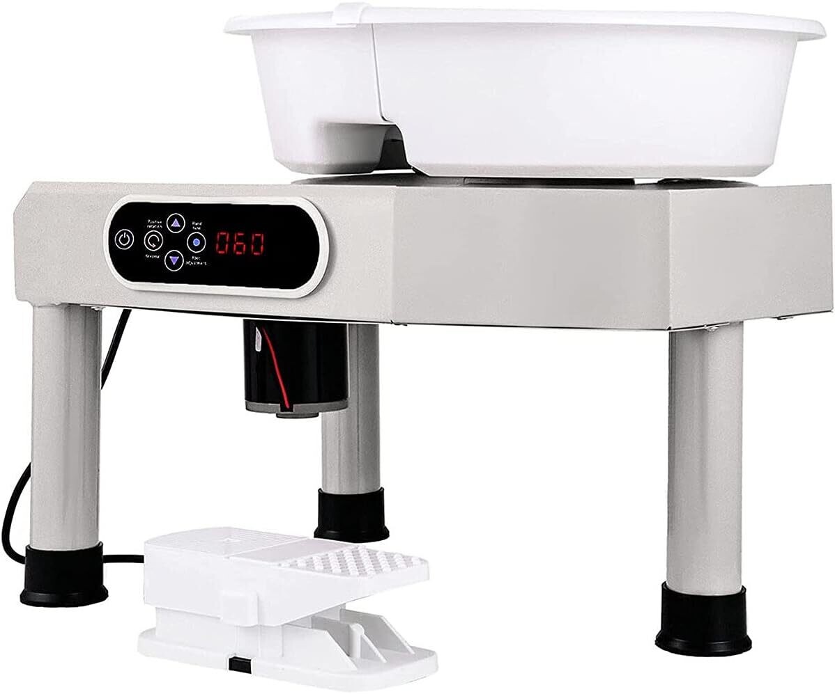 25cm Ceramic Pottery Wheel Forming Machine with Foot Pedal - Complete Sculpting Tools Set for Pottery Making and Art Projects