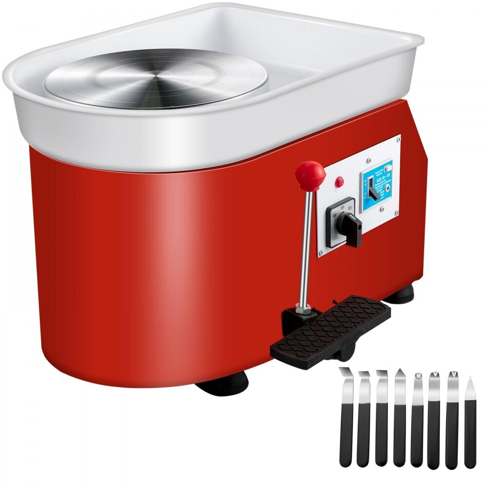 25cm Ceramic Pottery Wheel Forming Machine with Foot Pedal - Complete Sculpting Tools Set for Pottery Making and Art Projects