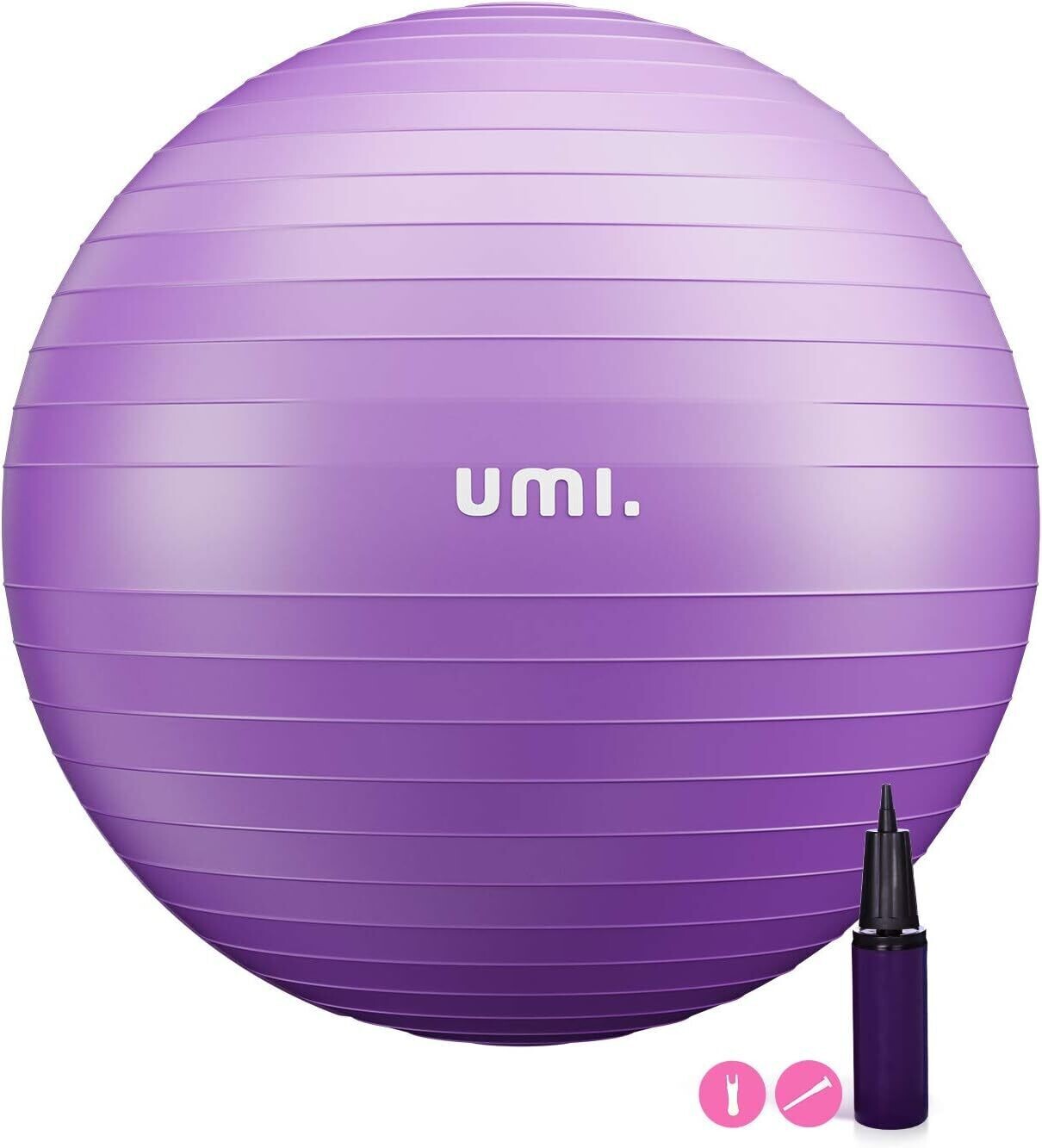 500 kg Load Capacity Anti-Burst Sitting Fitness Ball 48 cm - 75 cm with Ball Pump for Yoga Pilates, Balance Exercise Core Training