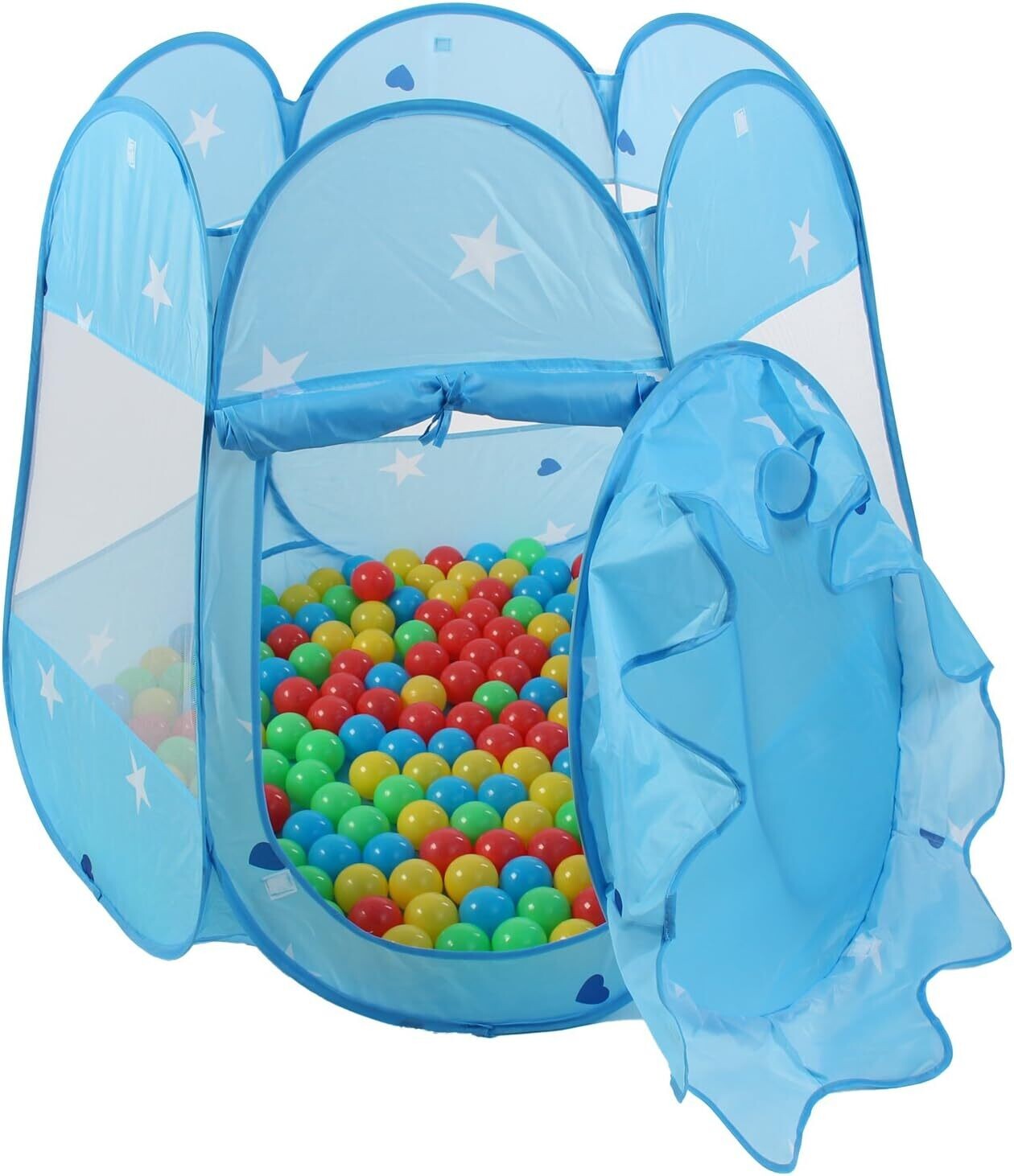 Children&#39;s Play Tent with 100 Balls &amp; Bag, Ball Pit with Lock, Indoor and Outdoor Play Tent for Kids, Fun &amp; Safe Playtime