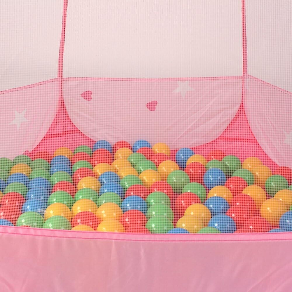 Children&#39;s Play Tent with 100 Balls &amp; Bag, Ball Pit with Lock, Indoor and Outdoor Play Tent for Kids, Fun &amp; Safe Playtime