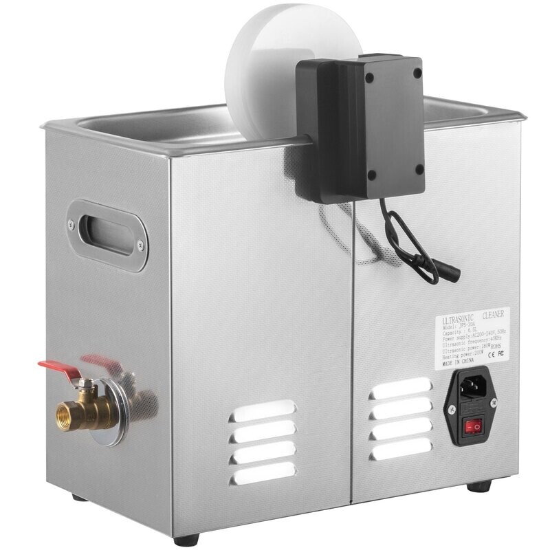 6L 40kHz Vinyl Record Ultrasonic Cleaning Machine Stainless Steel Tank with Mechanical Heater &amp; Timer