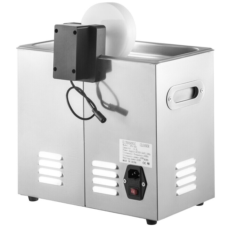 6L 40kHz Vinyl Record Ultrasonic Cleaning Machine Stainless Steel Tank with Mechanical Heater &amp; Timer