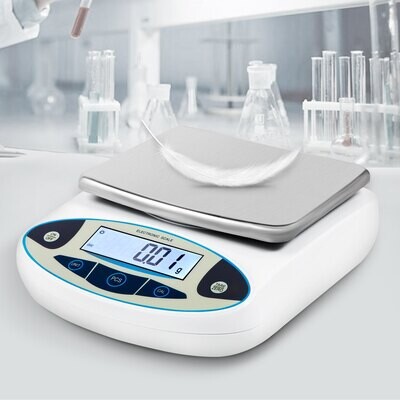 High Precision Electronic LCD Display Analytical Balance, 13 Units Conversion, Counting Function for Lab and University Use (5000g, 0.01g Accuracy)