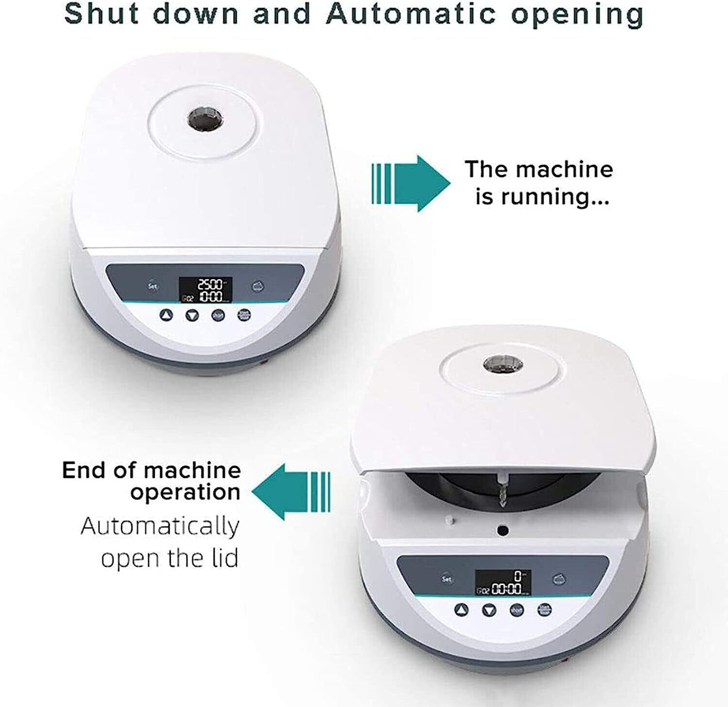 500-5000 RPM Lab Centrifuge Machine with LCD Display - Variable Speed Rotor and Time Control for Efficient Liquid Sample Processing