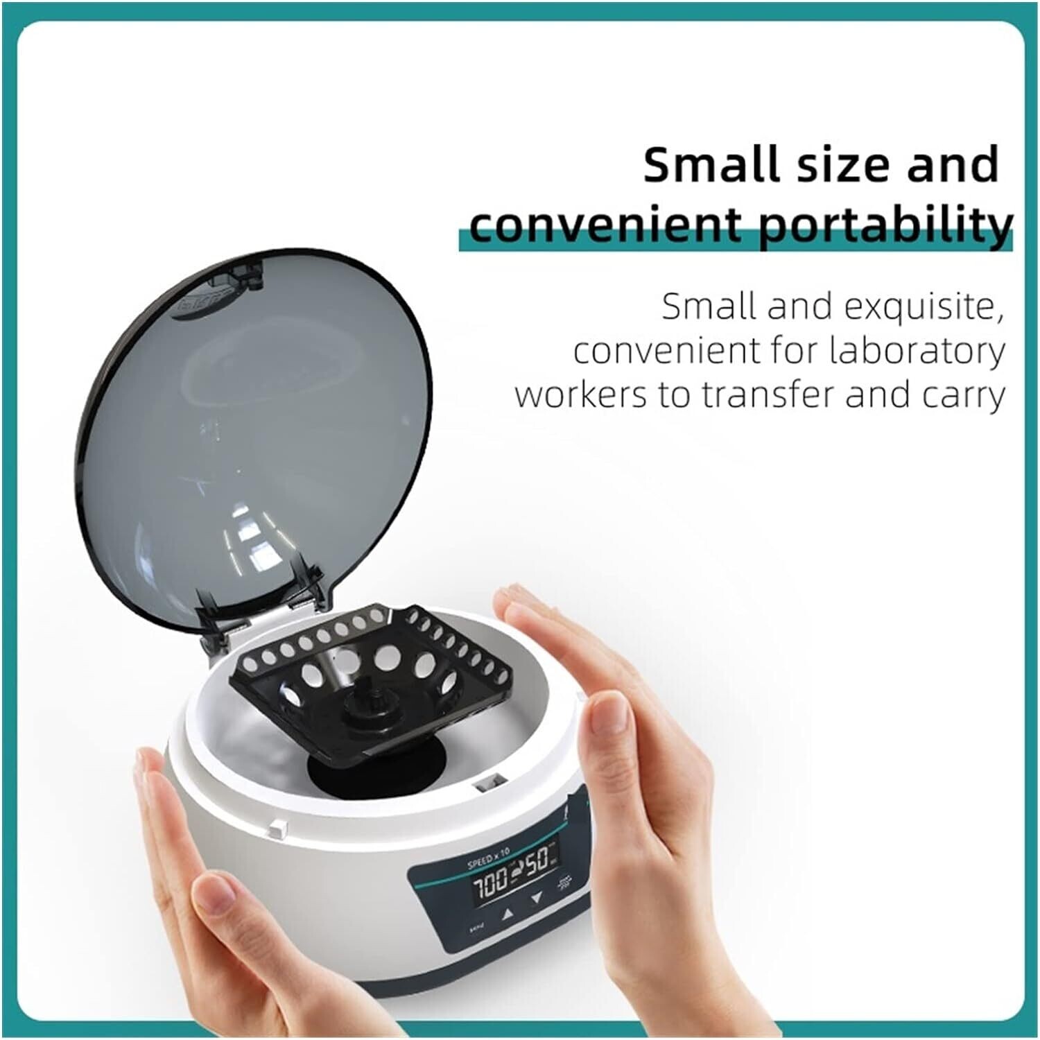 7000RPM Fixed Speed Lab Centrifuge Machine - Max 3286xg RCF Scientific Mini Centrifuge with 2-in-1 Rotor for Versatile Sample Processing
