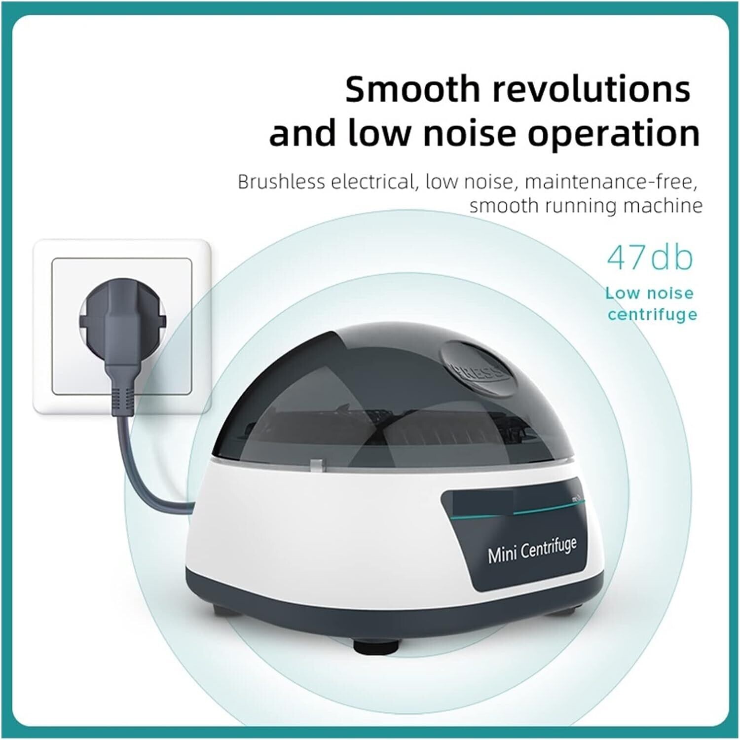 7000RPM Fixed Speed Lab Centrifuge Machine - Max 3286xg RCF Scientific Mini Centrifuge with 2-in-1 Rotor for Versatile Sample Processing