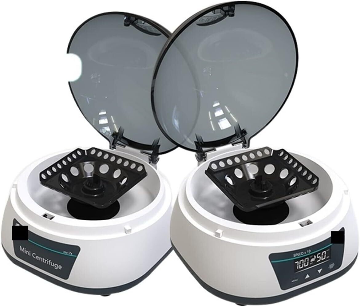 7000RPM Fixed Speed Lab Centrifuge Machine - Max 3286xg RCF Scientific Mini Centrifuge with 2-in-1 Rotor for Versatile Sample Processing