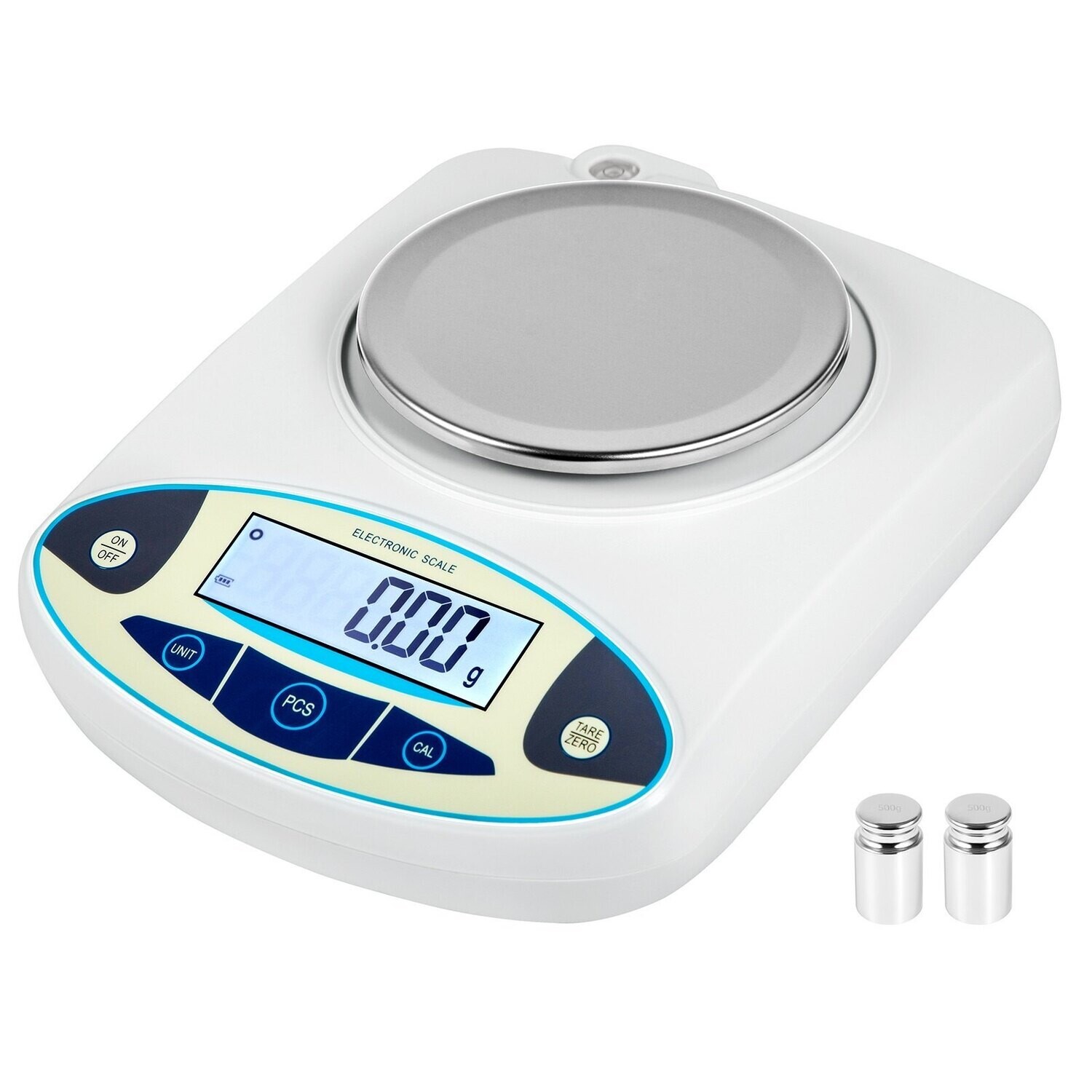 High Precision Electronic LCD Display Analytical Balance, 13 Units Conversion, Counting Function for Lab University (5000g, 0.01g)
